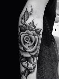Black And White Realistic Rose Tattoo Tattoos Rose Tattoos Pearl Tattoo