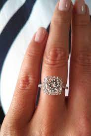 Real Ritani Engagement Rings Congratulations To Charity Who Wears A Ritani French Diamond Band Engagement Ring Diamond Engagement Band Band Engagement Ring
