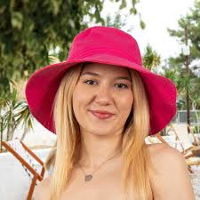 Bob en lin rose à large bord, Bob d'été de couleur vive, Chapeau pliable  taille unique, Chapeau de soleil femme Hatsquare, Chapeau en lin, Chapeau  de pêcheur