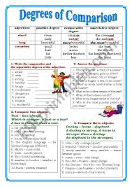 Degrees Of Comparison Of Adjectives Exercises With Answers Pdf 4 Exercises And A Grammar Rule Included To Revise The Degrees Of Comparison Of Adjectives Degrees Of Comparison Teaching English Grammar English Adjectives
