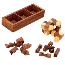 Bring back the good old times with the first movie projector 3d puzzle. 3 In One Wooden Brain Teaser Set Zzle