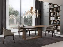 Elm dining table features painted metal frame with lacquer top. Modern Greenwich Table By Modloft