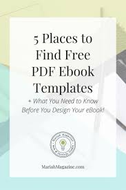 5 Places To Find Free Pdf Ebook Templates In 2020 Ebook Template Ebook Marketing Checklist