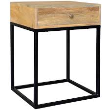 Get great deals on butler living room cocktail table tables. Kira Wood Side Table With Drawer Metal Legs At Home