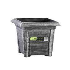 Shop for modern square outdoor planters at cb2. Gardag Rustic Square Planter Black Silver 32cm Ga400939 Heavins Euronics Topline Ireland