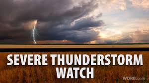 The watch is in effect until 8 p.m. Severe Thunderstorm Watch Issued For Part Of The Area Weather Blog Wdrb Com