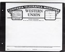 Blank Westernunion Compania Telegrafica Mexicana 1930