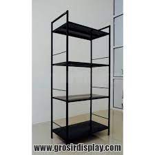 Harga rak besi cocok untuk gudang kantor uk 200x100x40 5 susun. Display Toko Swalayan Rak Besi Hitam Kuat 4 Susun Furniture Rumah Tangga Rak Gudang Perlengkapan Shopee Indonesia