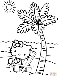 Printable hello kitty pictures to color. Hello Kitty At The Beach Coloring Page Free Printable Coloring Pages Hello Kitty Coloring Hello Kitty Colouring Pages Hello Kitty Printables