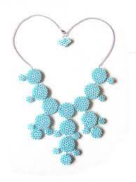 Hand Made Beaded Bubble Bib Necklace By Enthusiart On Etsy 24 99 Hama Beads Jewelry Blue Bib Necklace Beaded Jewelry