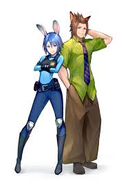 Aqua and Terra as Judy Hopps and Nick Wilde in Zootopia :  rTwoBestFriendsPlay