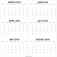March April May June July August 2019 Calendar August Calendar June Calendar Printable Yearly Calendar Template