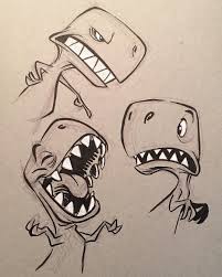 Dinosaurs Dinos Cartoon Trex Brushpen Animation Characterdesign Characterdesigner Cartoon Drawings Animal Drawings Drawings