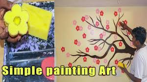 Cornsilk color wall paint ideas. Painting Wall Art Ideas Easy D I Y Flowers Youtube
