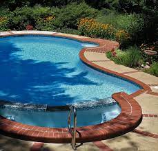 Red brick around the pool!!!!! Marion Ceramics Pool Coping