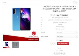 There are three variants of oneplus 7 pro (1+7 pro) available in malaysia which includes: Oneplus Nord Available For Pre Order In Malaysia Soyacincau Com