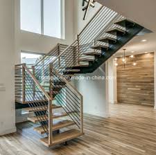 Wood handrails are a classic design and can complement just about any home style. China Metal Railings Wooden Staircase Deck Safety Rails Indoor Straight Stairs China Stair Straight Stair