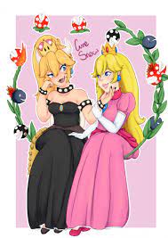 Bowsette and Peach by Curesnow -- Fur Affinity [dot] net