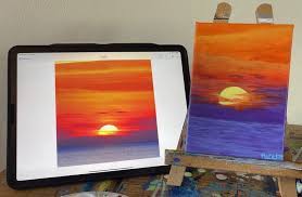 Learn how to paint a beautiful summer prairie sunset! How To Paint A Sunset In 8 Easy Steps Beginner Acrylic Painting Art With Marc Explore And Learn About Art