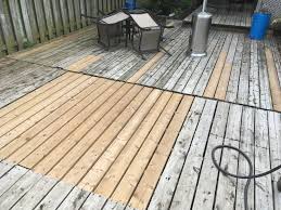 I don't use this for bleaching wood, but rather i purchased it for cleaning veg tan leather. Stain My Deck Paint It What Can I Do To Blend The Boards On This Deck That Is All Over The Place See Pic Redflagdeals Com Forums