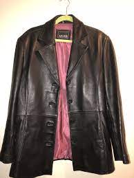Adler Collection Black Lamb Skin Leather Coat Womens Size M Adler Leather Women S Coats Jackets Leather Coat Womens Leather Coat
