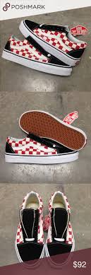 Black And White Checkered Vans Kids Vans Old Skool Checkered Checker Red Youth Gs Kids Vans Old Skool Red Checkered Vans Red Vans
