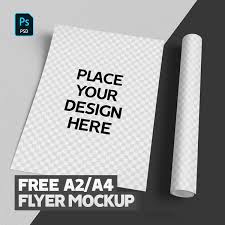 Layered psd with smart object insertion license: Free A4 A2 Flyer Mockups Psd Freebies Graphic Design Junction