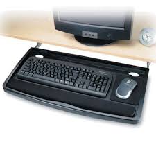 More often than not, you're looking at a platform for the keyboard, and a track bracket that's mounted. Kensington Smartfit Underdesk Keyboard Drawer Black Officeworks