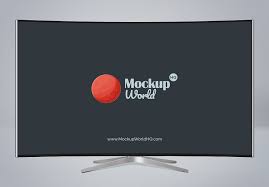 Download Curved Tv Free Mockup Mockup World Hq