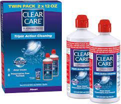 Never put clear care solution directly in or around your eyes. Amazon Com Clear Care Cleaning Disinfecting Solution With Lens Case Twin Pack 12 Fl Oz Health Personal Care