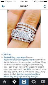 Amazing Wedding Bands On Former Bachelorette Emily Maynard Loved Her Surprise Wedding This Past Wee Diamond Wedding Bands Bling Wedding Engagement Wedding Set