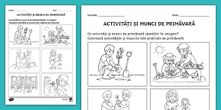 Primavara ,este un anotimp minunat. ActivitÄƒÈ›i È™i Munci De PrimÄƒvarÄƒ FiÈ™Äƒ De Activitate