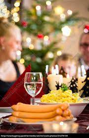 We've done the meal planning for you: German Christmas Dinner Sausages And Potato Salad Stock Photo 21479159 Panthermedia Stock Agency