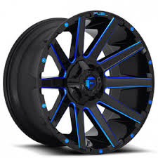Black And Blue Off Road Wheels 20 Fuel Wheels D644 Contra Gloss Black With Blue Milled Off Road Rims In 2020 Fuel Wheels Wheel Rims Rims And Tires