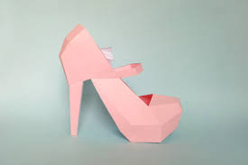 Download Diy Nude Pump Shoes 3d Papercraft By Paper Amaze Thehungryjpeg Com