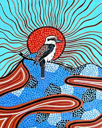 Aboriginal Painting By Pati On Canvas Kookaburra Signed Comes With Coa Iskusstvo Zhivopis Aborigenov Hudozhestvennaya Rospis