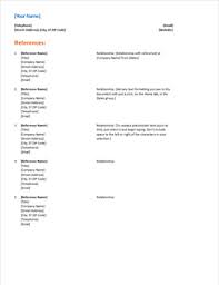 Reference List For Resume Functional Design