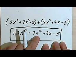 Adding and subtracting polynomials worksheet for practice. Adding And Subtracting Polynomials 3 9 Youtube