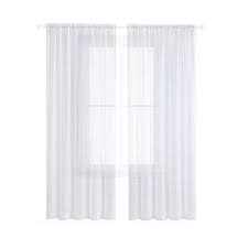 White bedroom curtains 54 long lace. Amazon Com Anjee Sheer Curtains 84 Inches Long Rod Pocket Textured Solid White Voile Drapes For Bedroom Living White Sheer Curtains Sheer Curtains Curtains