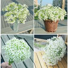 Another home decor tip, is to include artificial baby's breath in a nursery! Flowers Petals Garlands Home Garden 2pcs Baby S Breath Flower Plant Artificial Silk Gypsophila Home Wedding Decor Wedding Supplies