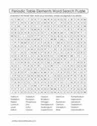 periodic table elements word searches learn with puzzles