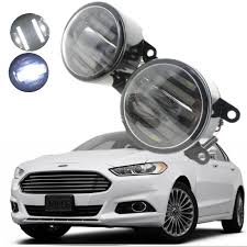 Us 138 57 10 Off For Ford Fusion Mondeo 2013 2014 2015 2016 2 In 1 18w Led Fog Lights White Cut Line Lens Drl Daytime Running Lights Car Styling In