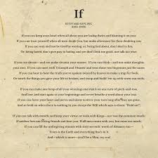 If Poem By Rudyard Kipling 1895 Inspirational Poem From Father To Son Poster Print Wall Art Gift Parchme If Rudyard Kipling Inspirational Poems Poems