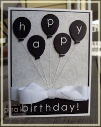Black And White Birthday Cards Smiling While Stamping Birthday Cards Diy Birthday Cards Kids Birthday Cards