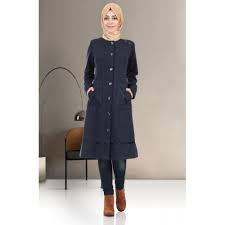 Goktepe Mevsimlik Seritli Kap 0133 Lacivert Sanatkardan Basortusu Modasi Moda Elbise