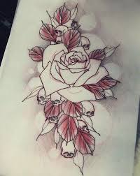 Pin By Allie Wen On Tattoo Traditional Rose Tattoos Traditional Tattoo Flowers Traditional Tattoo Drawings