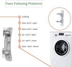 If you have a washer that has a door or a lid that won't open, a broken part like the door lock, could be the source of the problem. Amazon Com Upgraded 134550800 Affinity Washer Door Hinge With Bushings 131763310 Door Striker Kit Replaces 1191162 Ah1152380 Ea1152380 Ps1152380 Compatible With Frigidaire Kenmore Electrolux Crosley Appliances