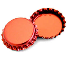 50 Metallic Red Bottle Caps New Linerless