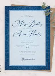 Royal Blue Vintage Wedding Invitation Template Comes With A Graceful Wedding Invitations Printable Templates Wedding Invitations Printable Wedding Invitations