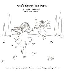 Ava S Secret Tea Party Activity Sheet Fairy Coloring Pages Fairy Coloring Tooth Fairy